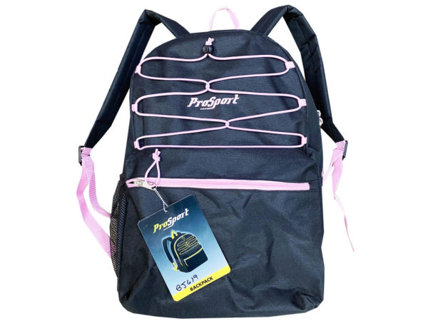 Case of 2 - ProSport 18" Deluxe Backpack with Beverage Pocket and Bungee Straps in Assorted Colors