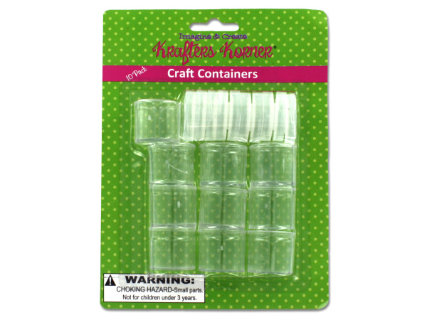 Case of 12 - Small Plastic Craft Containers