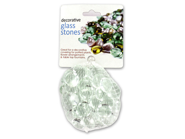 Case of 24 - Clear Decorative Glass Stones