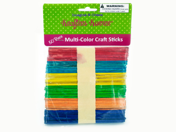 Case of 25 - Multi-Color Craft Sticks