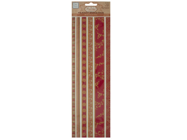 Case of 30 - Reds Decorative Fabric Borders Stickers