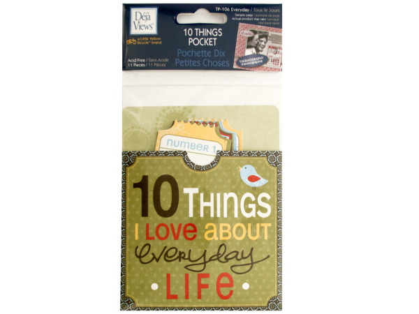 Case of 24 - 10 Things I Love About Everyday Life Journaling Pocket