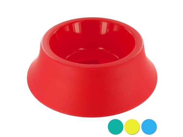 Case of 12 - Medium Size Round Plastic Pet Bowl