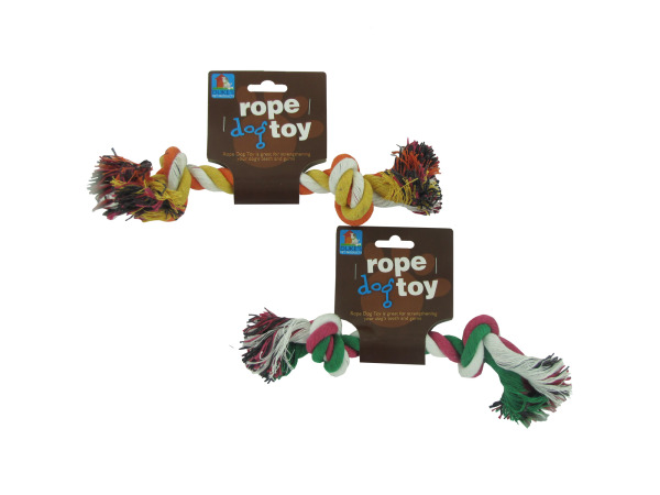 Case of 24 - Multi-Color Knotted Rope Dog Toy