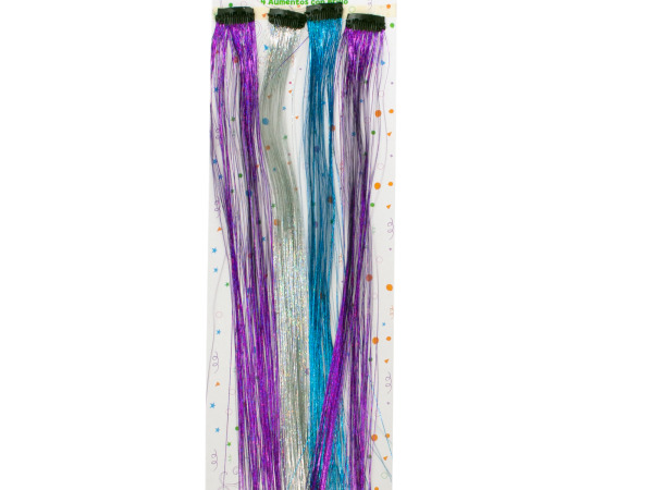 Case of 24 - Glitter Hair Extensions Party Favors