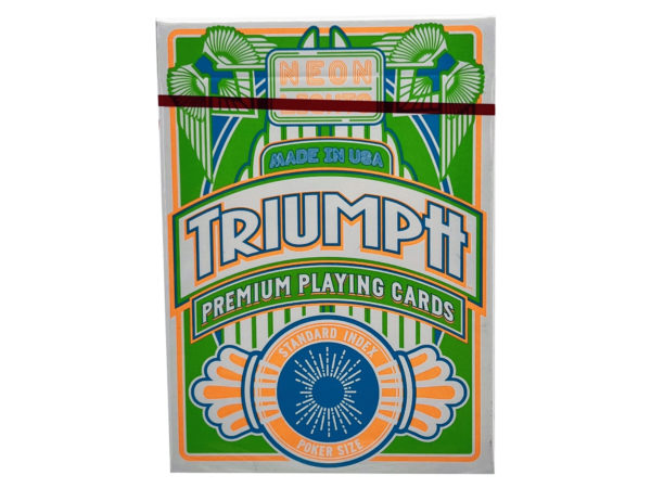 Case of 12 - Triumph Neon One Pack Standard Index Premium Playing Cards