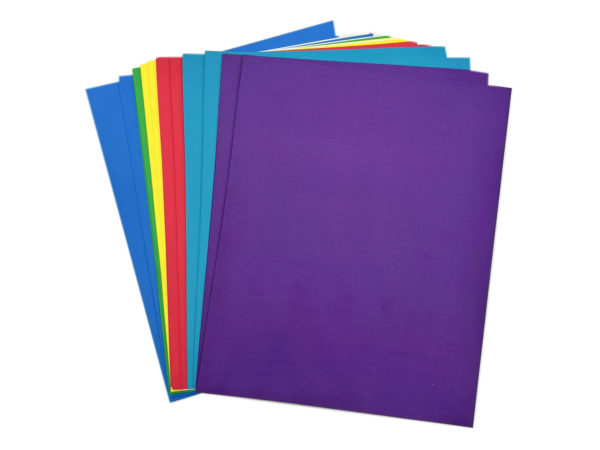 Case of 24 - 2 Pocket Paper Portfolio in Assorted Colors