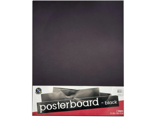 Case of 25 - 2 Pack Black 22in x 28in Posterboard