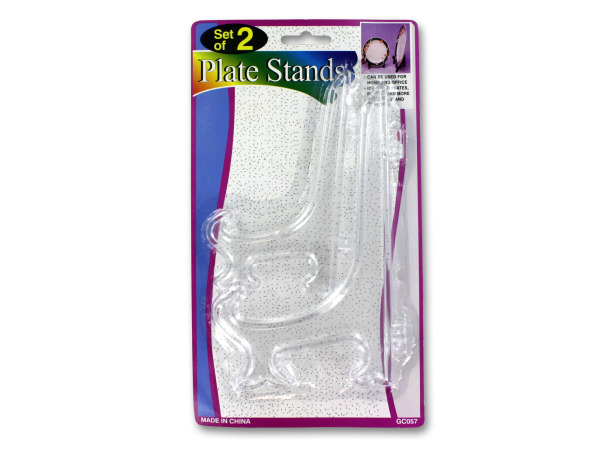 Case of 24 - Clear Plate Stands