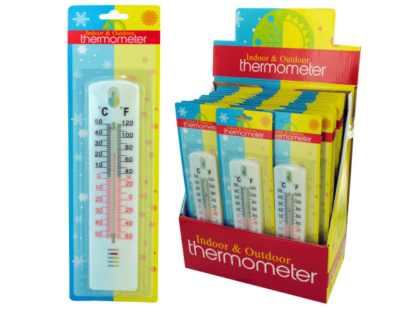 Case of 36 - Indoor & Outdoor Thermometer Countertop Display