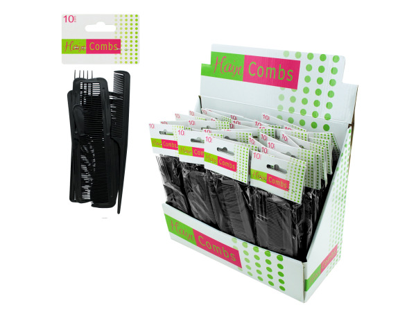 Case of 36 - Hair Comb Value Pack Countertop Display