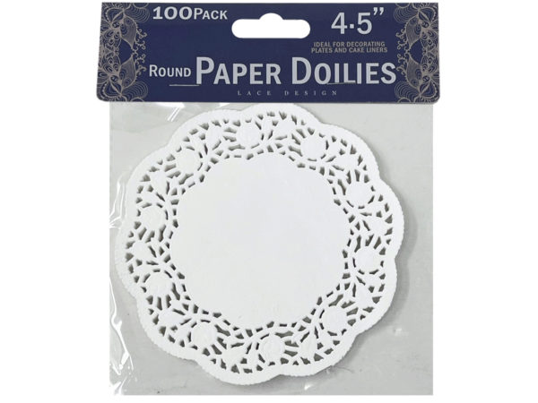 Case of 12 - 100 Piece Round Paper Doilies