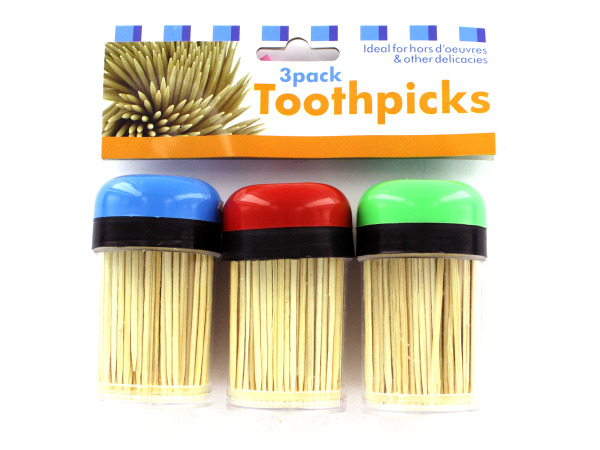 Case of 12 - Toothpicks in Containers Set