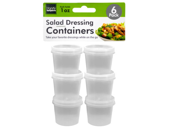 Case of 24 - 1 oz. Salad Dressing Containers Set