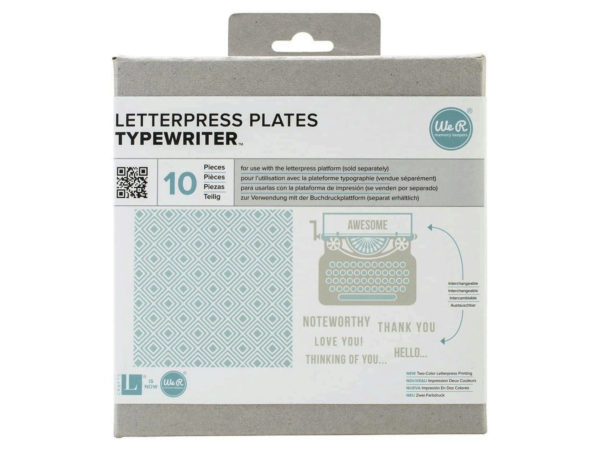 Case of 6 - WE-R 10 Piece Typewriter Themed Letterpress Plates