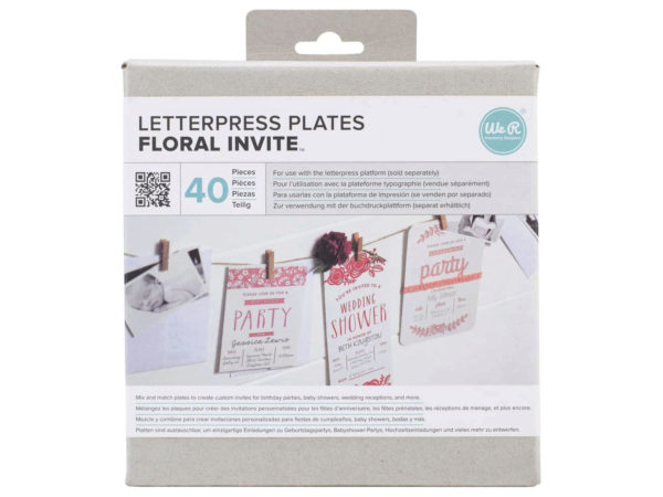 Case of 8 - WE-R 40 Piece Formal Invite Themed Letterpress Plates