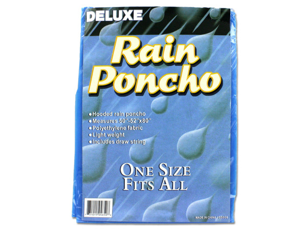 Case of 24 - Hooded Rain Poncho