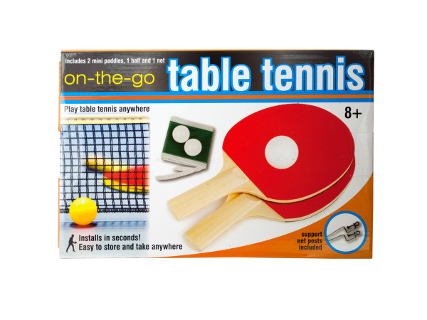 Case of 4 - Portable Table Tennis Set
