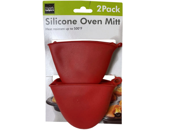 Case of 6 - 2 Pack Silicone Oven Mitt