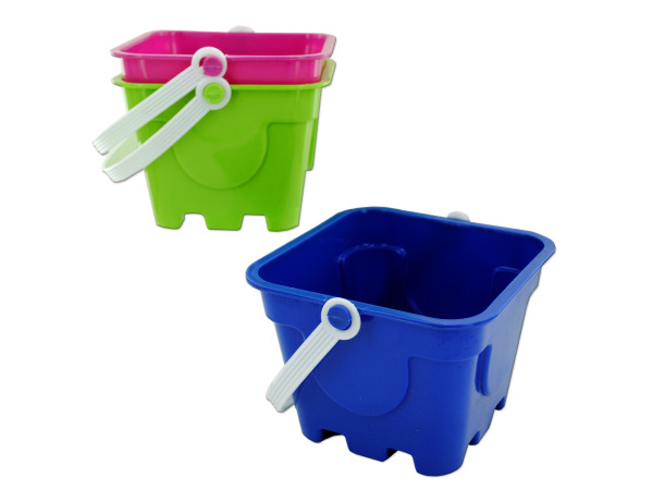 Case of 12 - Square Mold Beach Pail