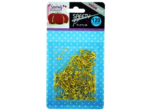 Case of 24 - Small Gold Tone Safety Pins