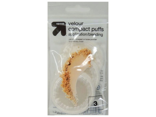 Case of 48 - Up & Up 3 Pack Velour Compact Cosmetic Puffs
