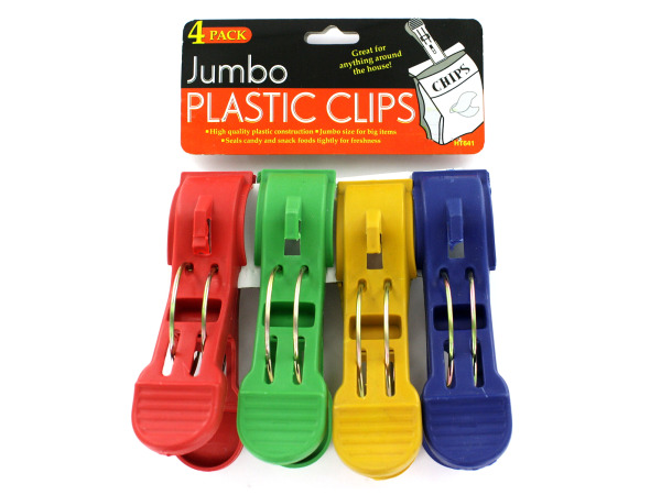 Case of 24 - Jumbo Plastic Clips