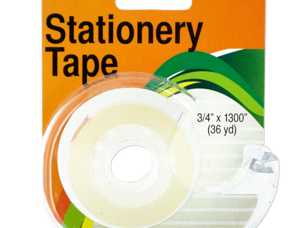 Case of 12 - Clear Stationery Tape in Dispenser