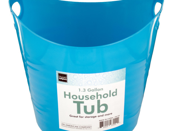 Case of 24 - 1.3 Gallon Household Tub with Handles