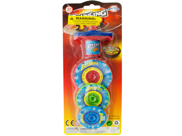 Case of 12 - 3 Layer Bouncing Top Spinner Toy