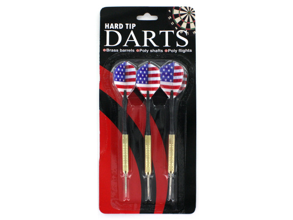 Case of 24 - Hard Tip Darts with American Flag Design