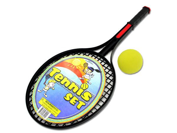 Case of 24 - Tennis Racquet Set with Foam Ball