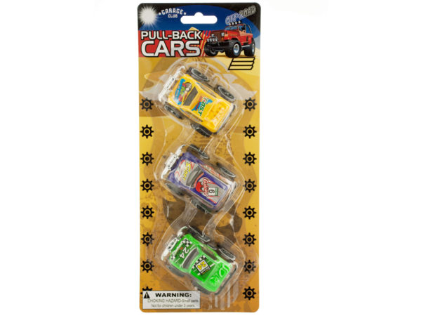 Case of 12 - Pull-Back Off-Road Toy Trucks Set
