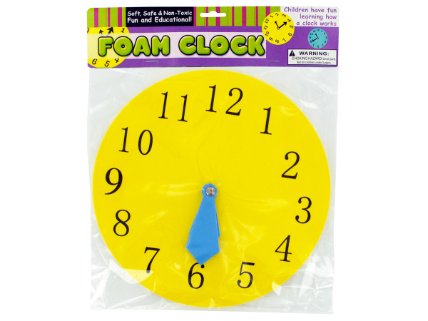 Case of 12 - Educational Foam Clock