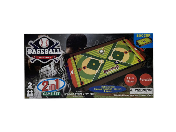 Case of 6 - 2 IN 1 Table Game (Baseball & Soccer)