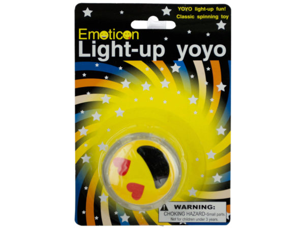 Case of 20 - Emoticon Light-Up Yo-Yo
