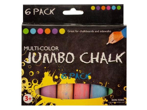 Case of 24 - Multi-Color Jumbo Chalk Set