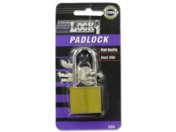 Case of 24 - Long Shank Iron Padlock with Keys