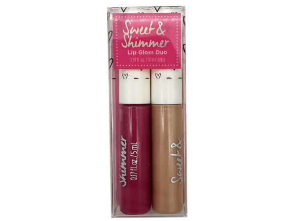 Case of 24 - Sweet & Shimmer Lip Gloss Duo