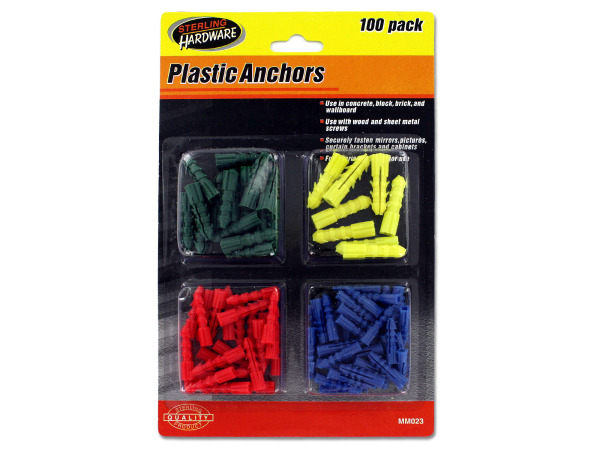 Case of 12 - Plastic Anchors Set
