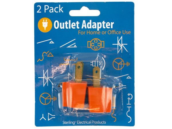 Case of 24 - Grounding Plug-in Outlet Adapters