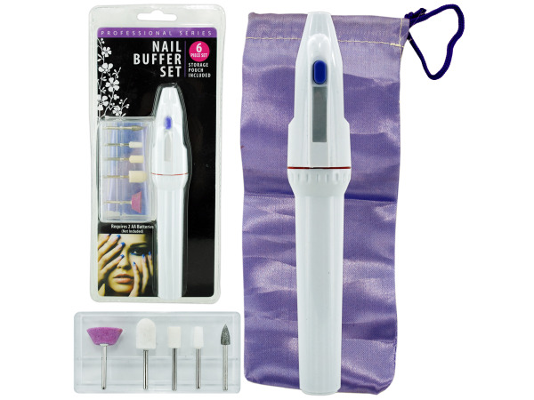 Case of 5 - Battery Operated Nail Buffer Set