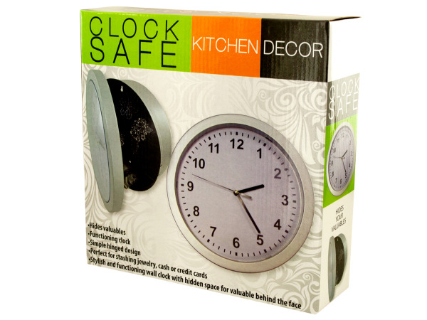 Case of 1 - Kitchen Wall Clock Safe