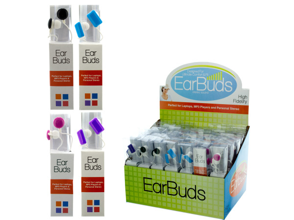 Case of 35 - Decorative Lucite Earbuds Countertop Display