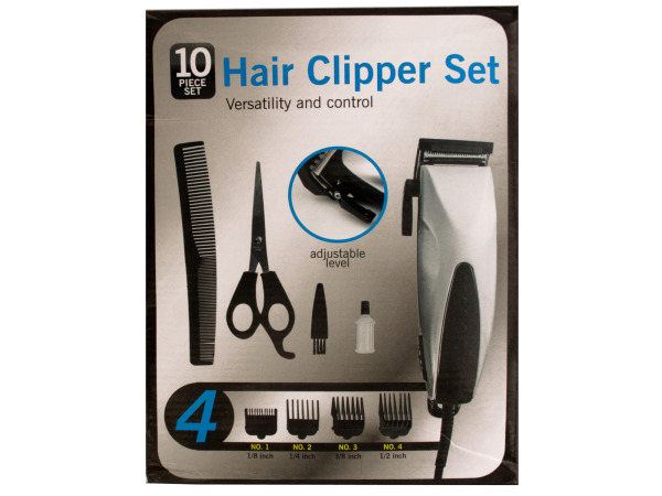 Case of 2 - Hair Clipper Set with Precision Steel Blades
