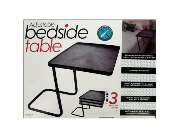 Case of 1 - Multi-Purpose Adjustable Bedside Table