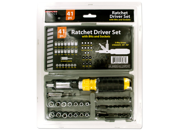 Case of 4 - Ratchet Driver Set with Carrying Case