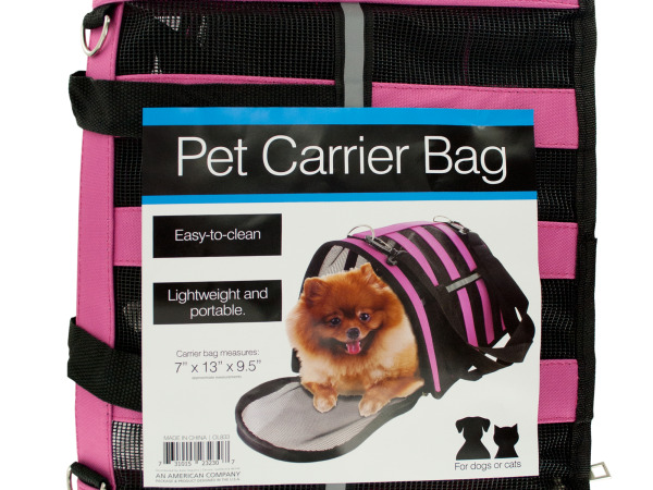 Case of 2 - Vented Pet Carrier Bag with Reflective Stripes
