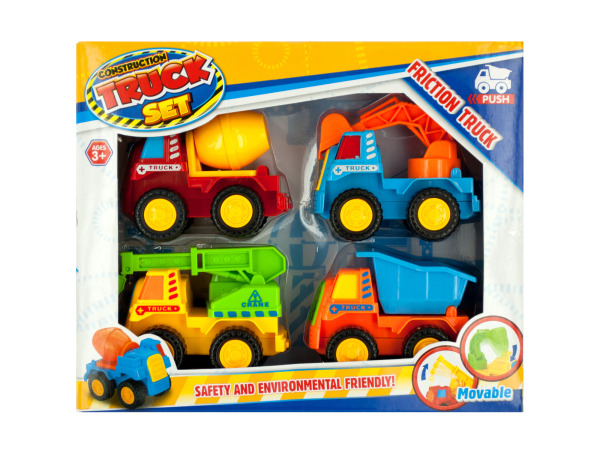 Case of 2 - Friction Construction Truck Set