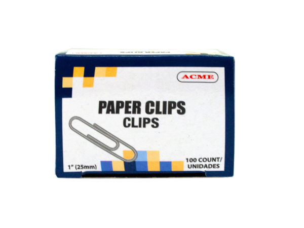 Case of 30 - 1" Paper Clips 100 Count